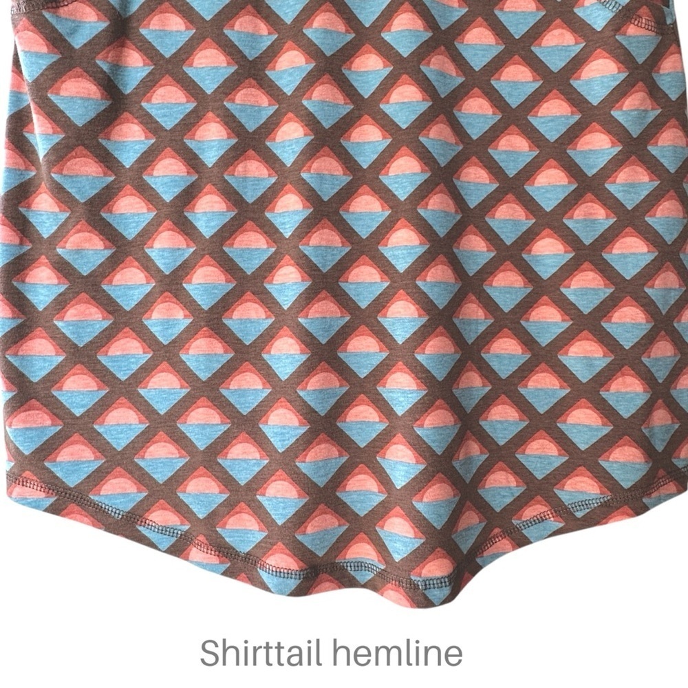 SYNERGY | NWOT ORGANIC COTTON SHORT SLEEVE DRESS POCKETS BROWN & PEACH | SMALL - Picture 5 of 9